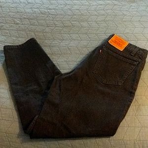 New Levi's 550 black zippered jeans 36W x 32L